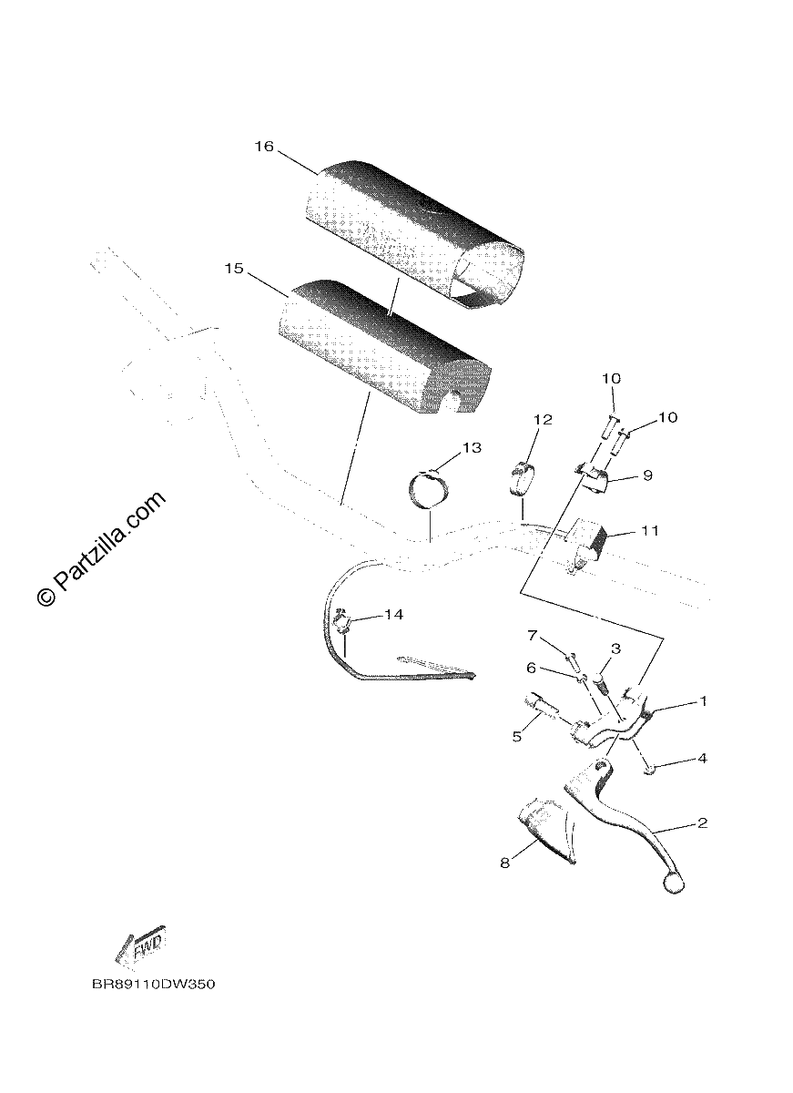 Diagrama de HANDLE SWITCH LEVER