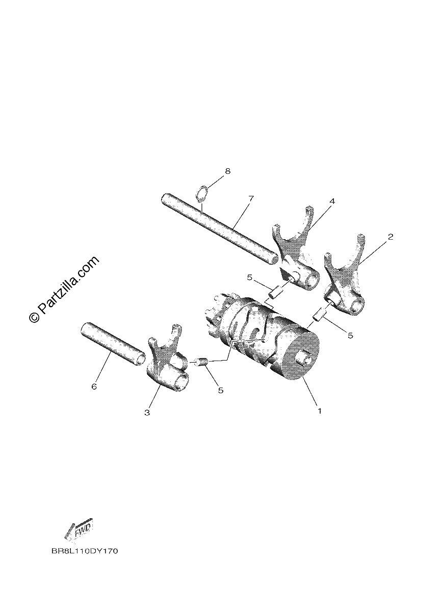 Diagrama de SHIFT CAM FORK