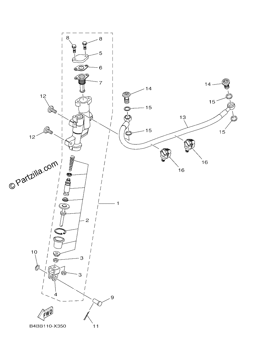Diagrama de REAR MASTER CYLINDER