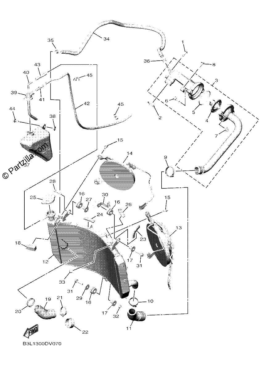 Diagrama de RADIATOR HOSE