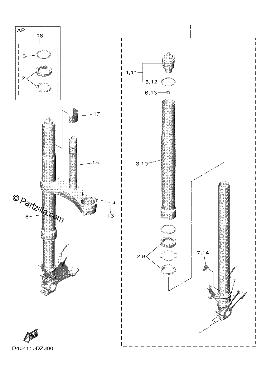 Diagrama de FRONT FORK