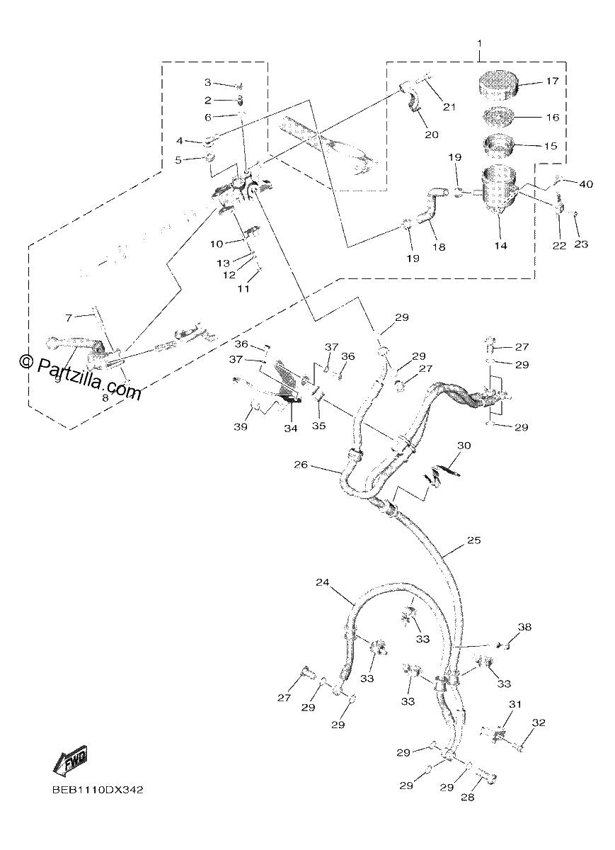 Diagrama de FRONT MASTER CYLINDER