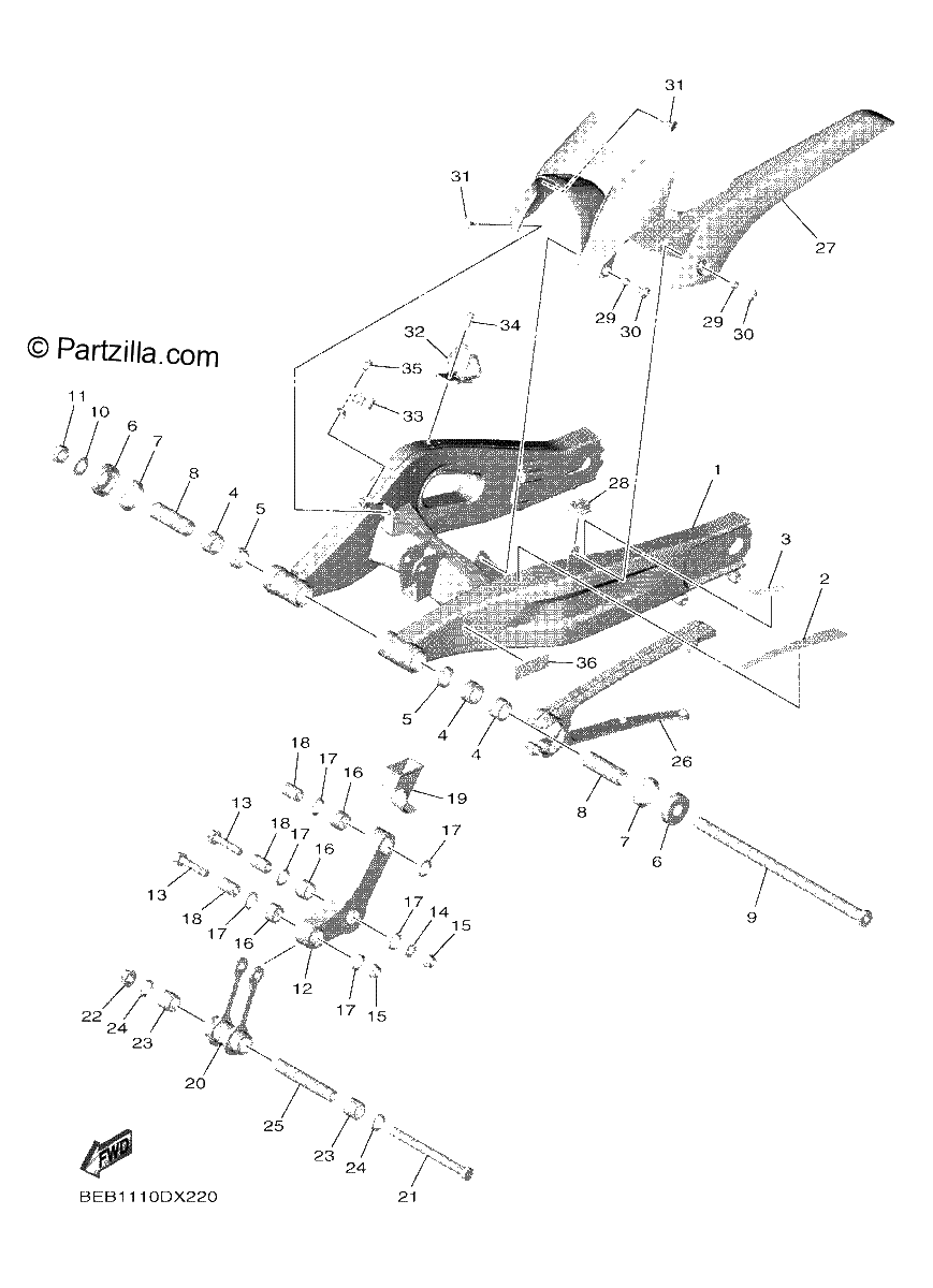Diagrama de REAR ARM