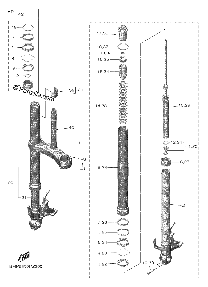 Diagrama de FRONT FORK