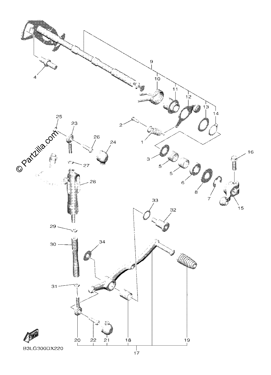 Diagrama de SHIFT SHAFT