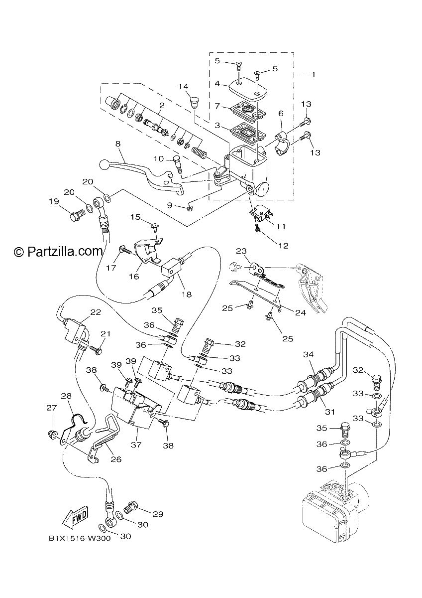 Diagrama de FRONT MASTER CYLINDER