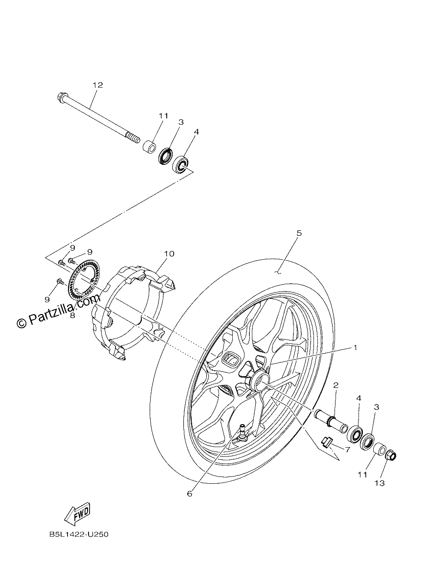 Diagrama de FRONT WHEEL