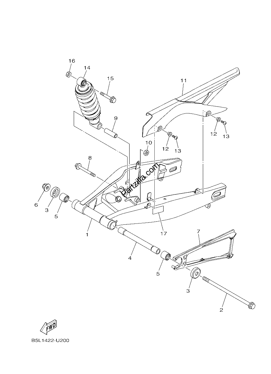 Diagrama de REAR ARM SUSPENSION