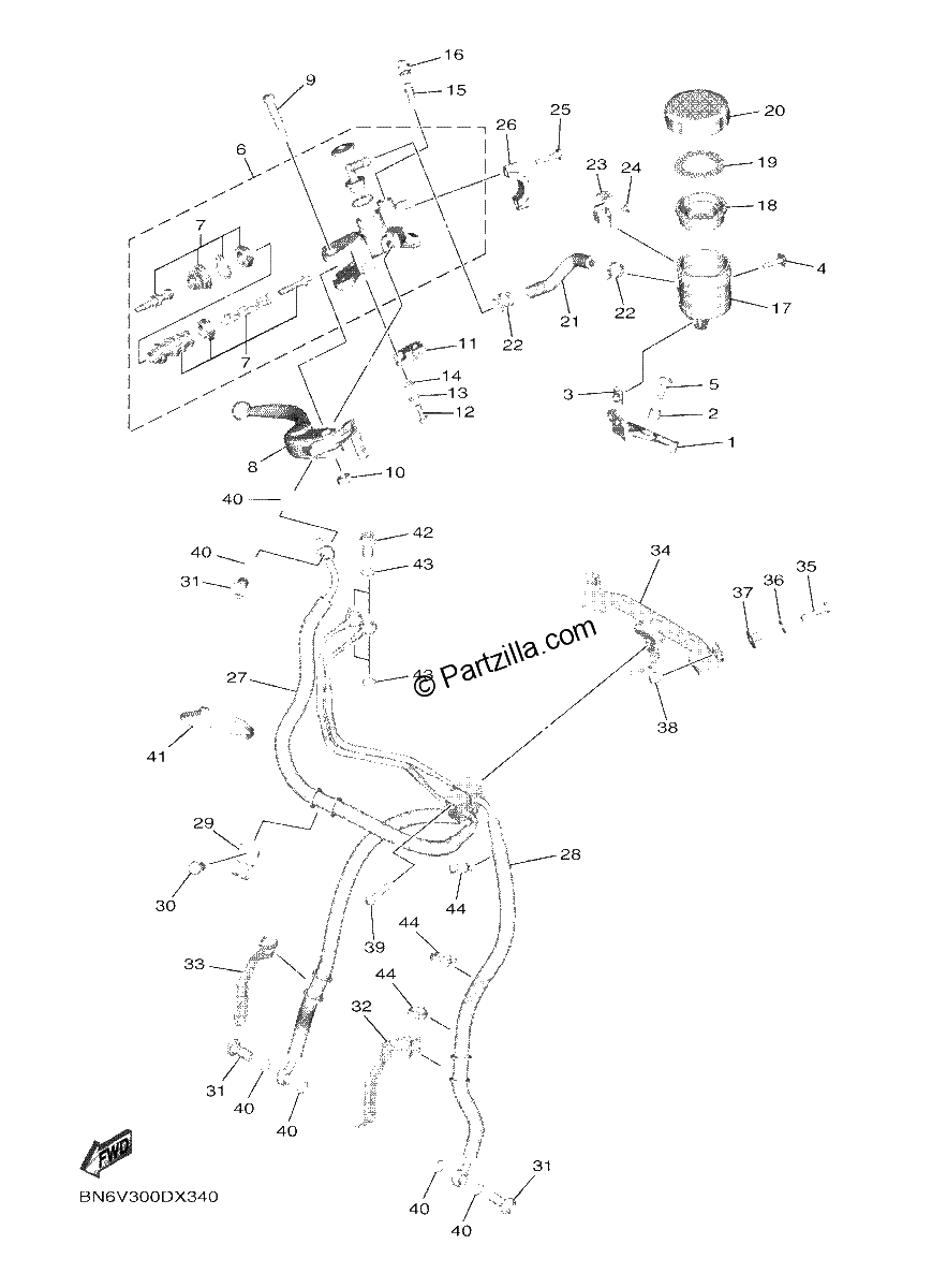 Diagrama de FRONT MASTER CYLINDER