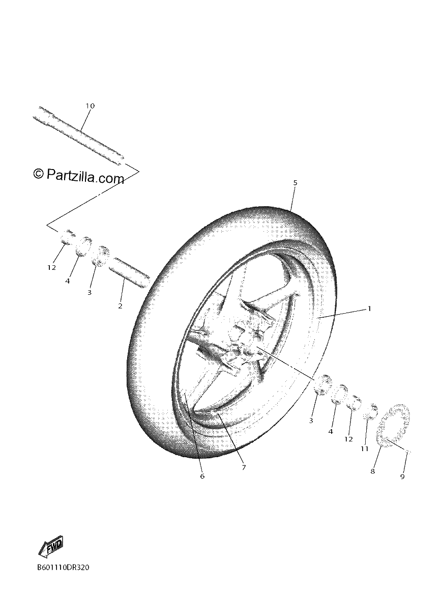 Diagrama de FRONT WHEEL