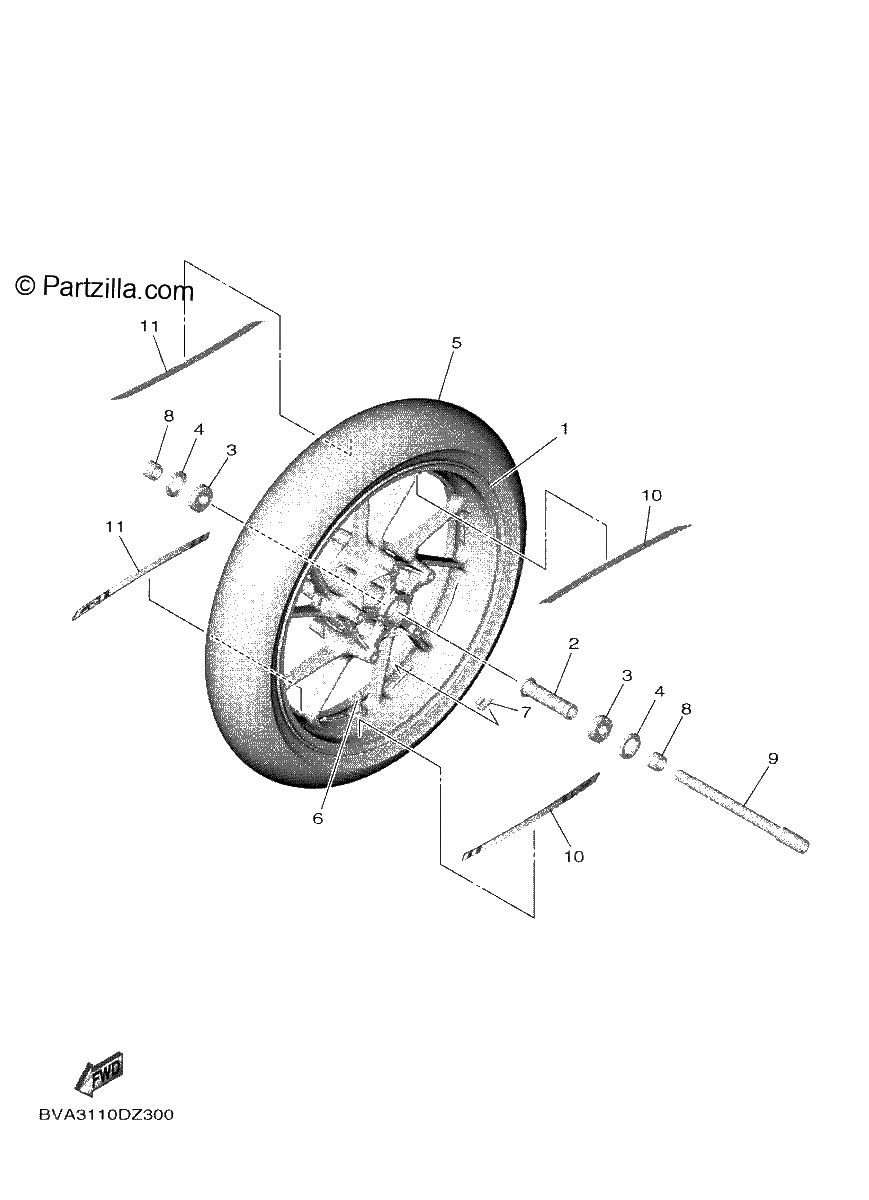 Diagrama de FRONT WHEEL
