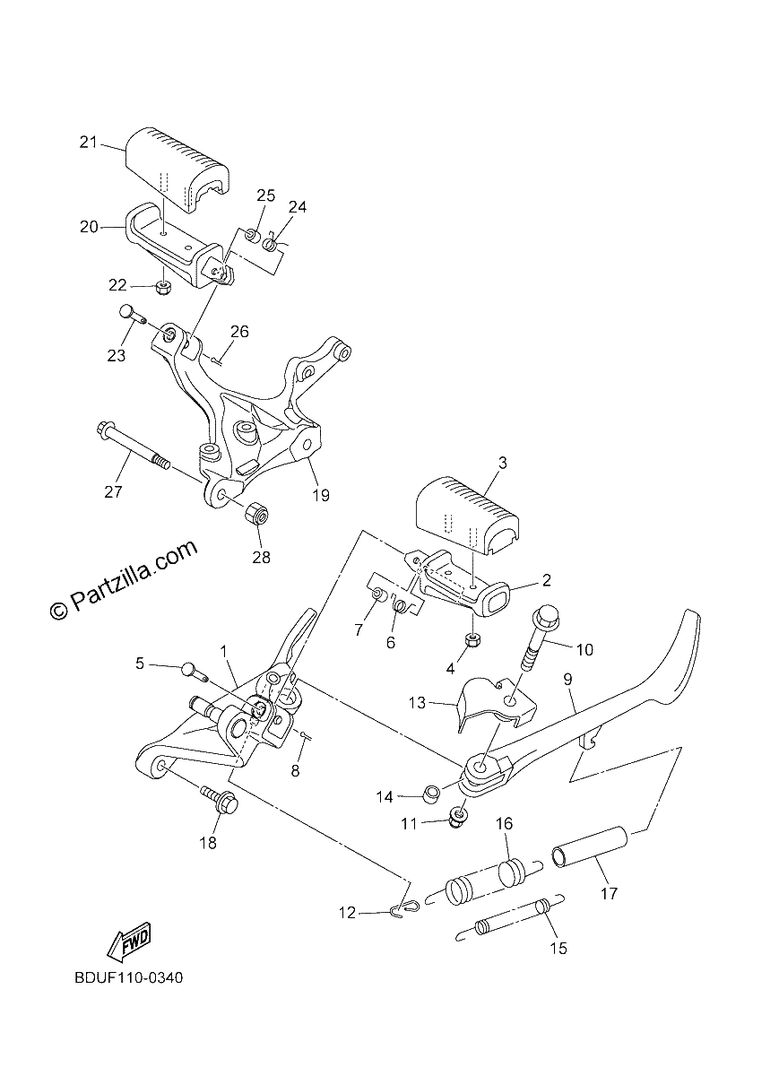 Diagrama de STAND FOOTREST