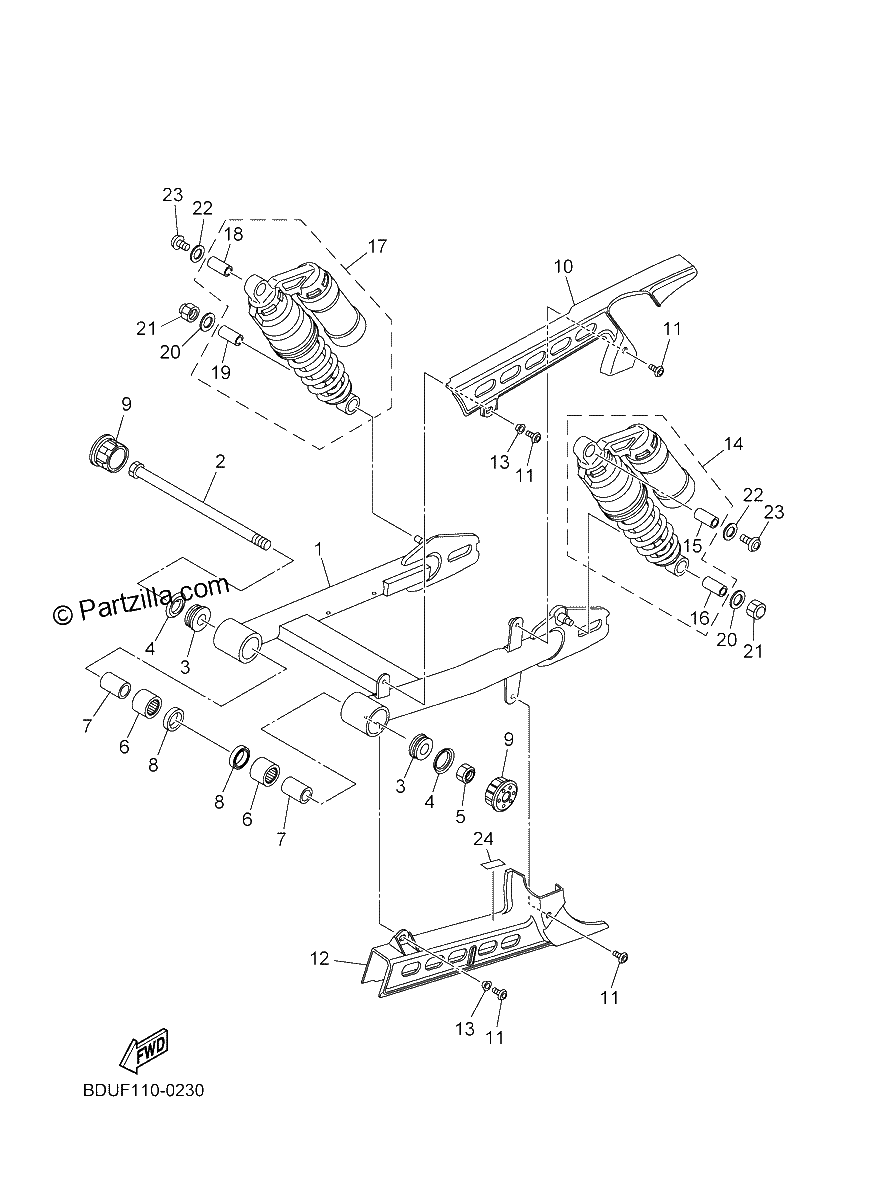 Diagrama de REAR ARM SUSPENSION