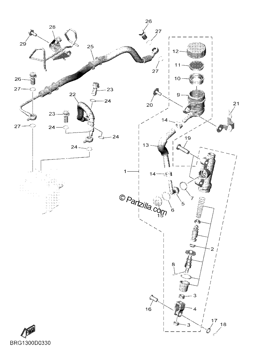 Diagrama de REAR MASTER CYLINDER