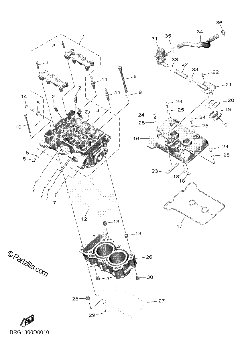 Diagrama de CYLINDER HEAD