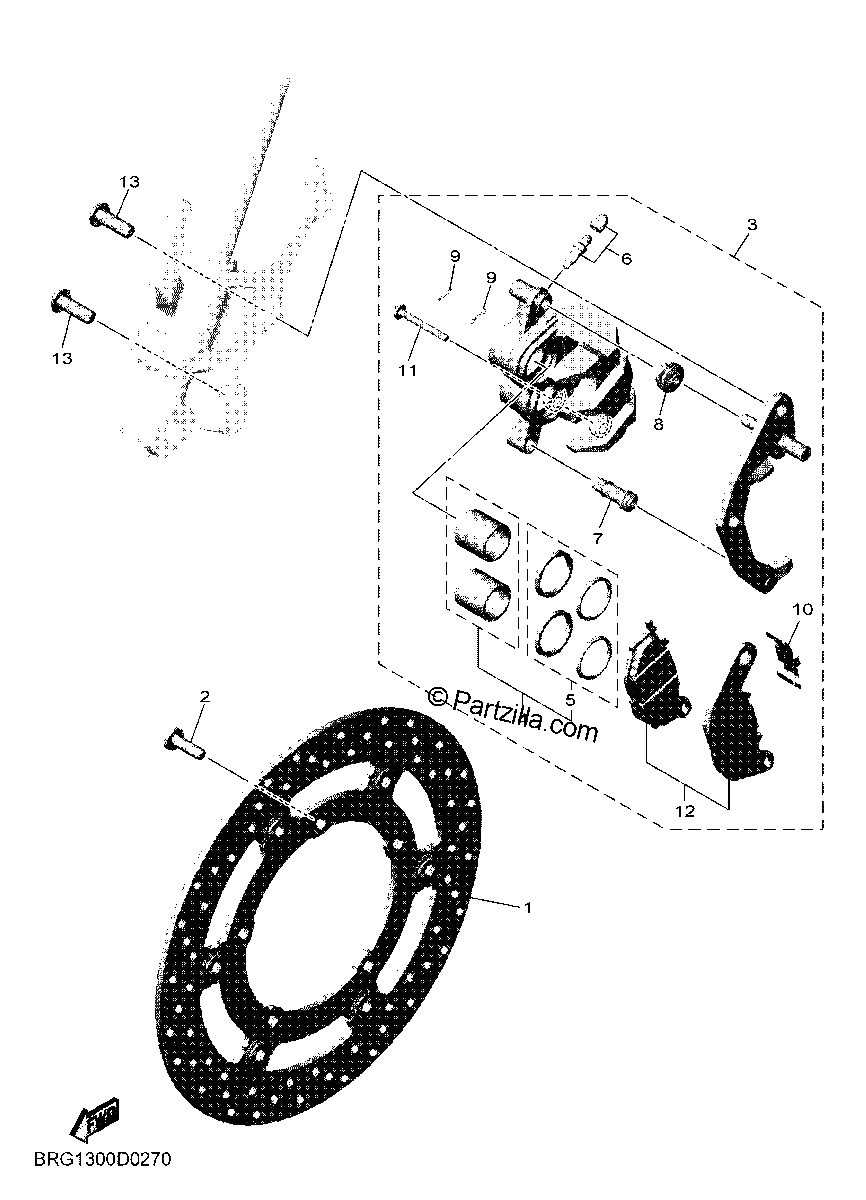 Diagrama de FRONT BRAKE CALIPER