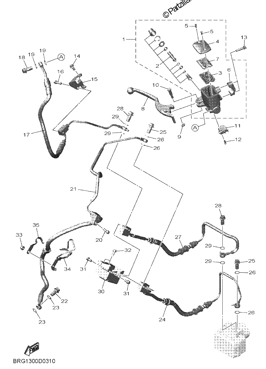 Diagrama de FRONT MASTER CYLINDER