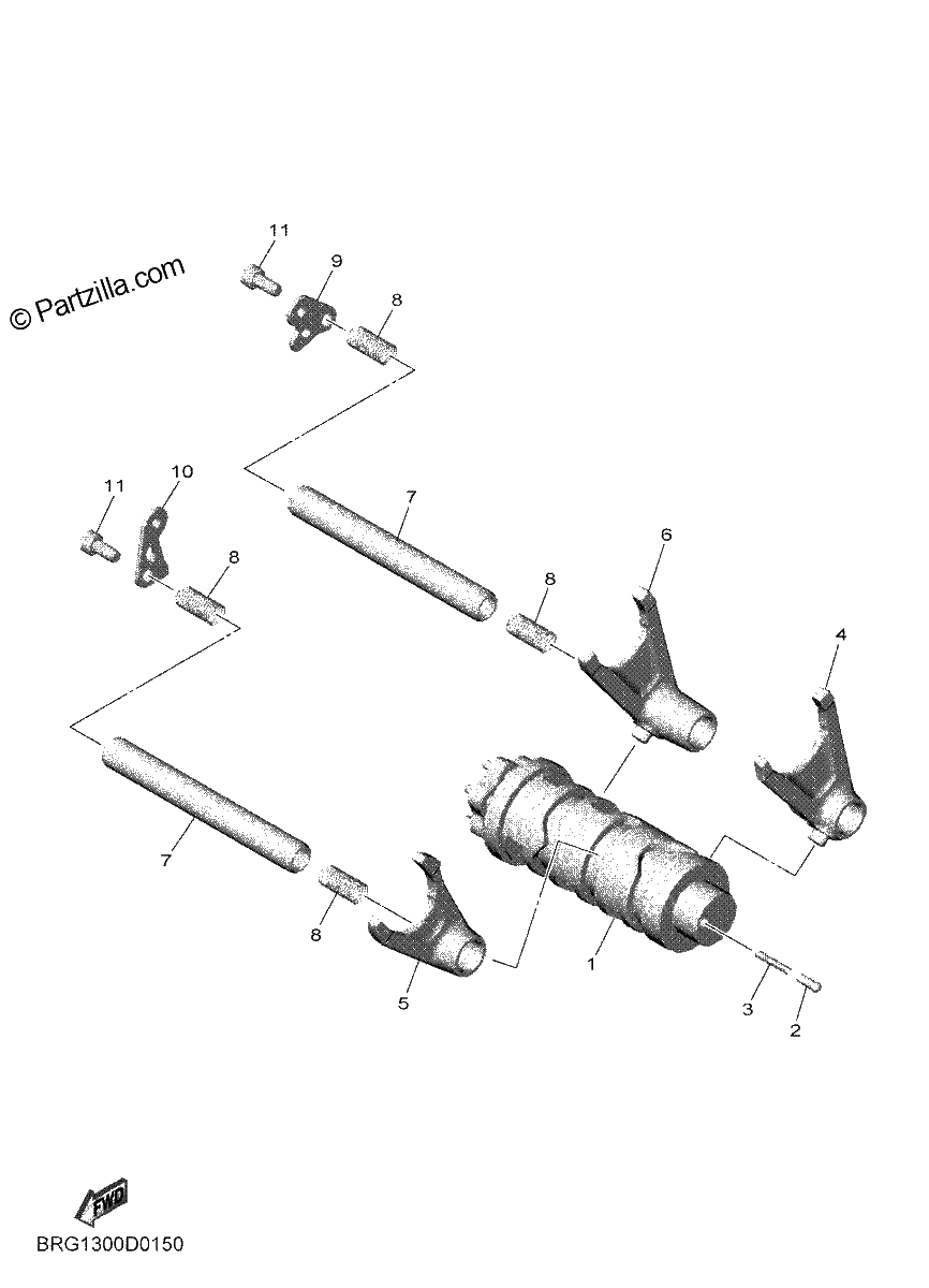 Diagrama de SHIFT CAM FORK