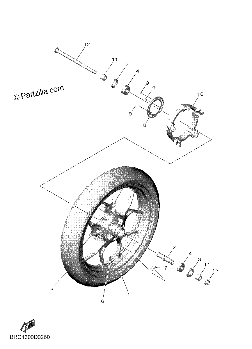 Diagrama de FRONT WHEEL