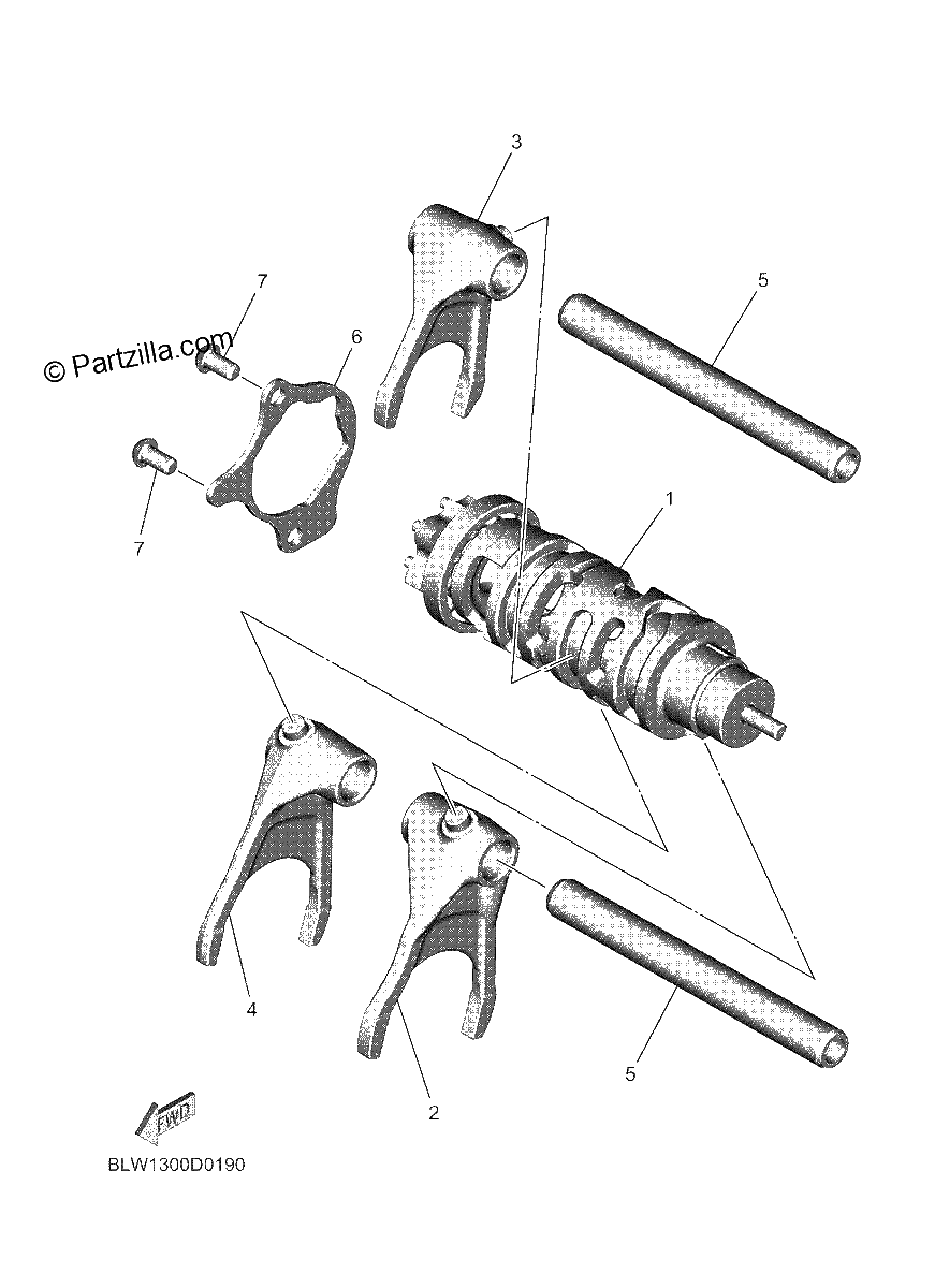 Diagrama de SHIFT CAM FORK