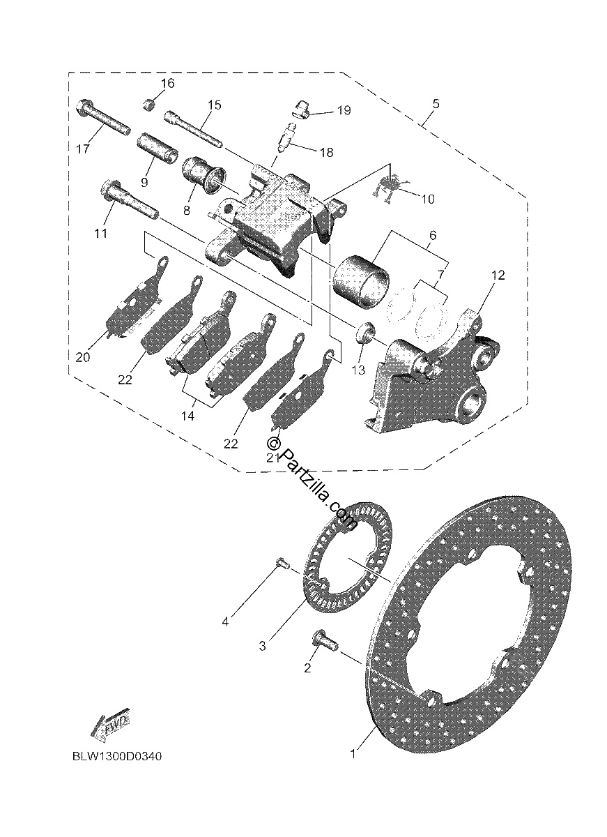 Diagrama de REAR BRAKE CALIPER