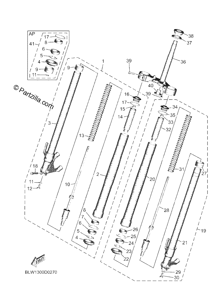 Diagrama de FRONT FORK