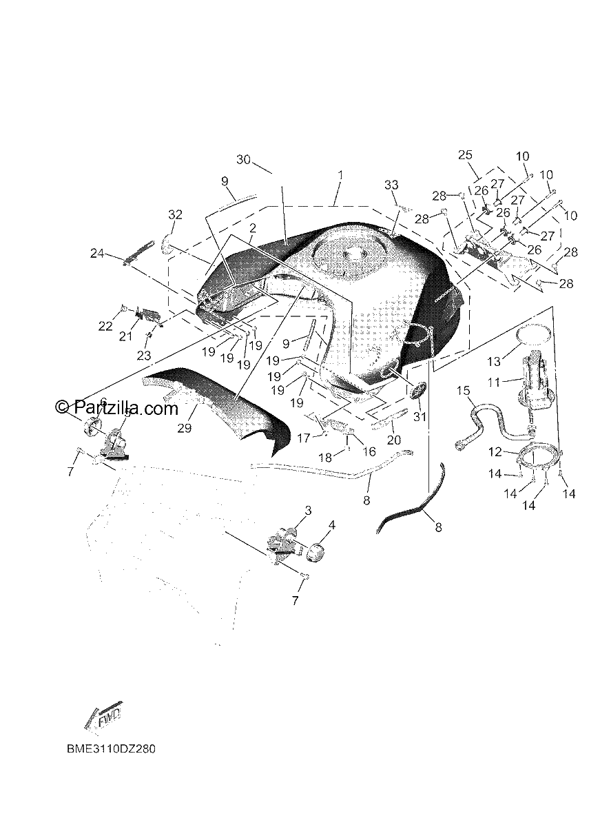 Diagrama de FUEL TANK
