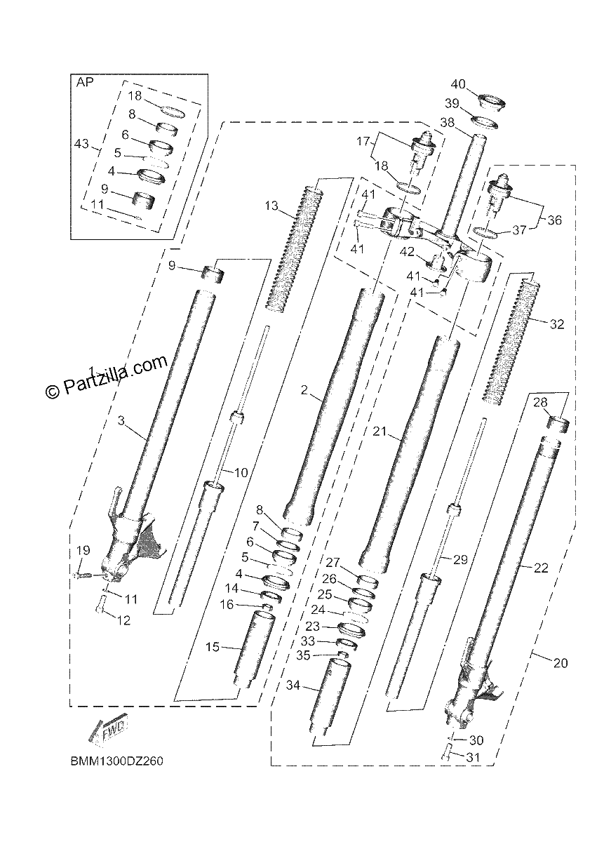 Diagrama de FRONT FORK