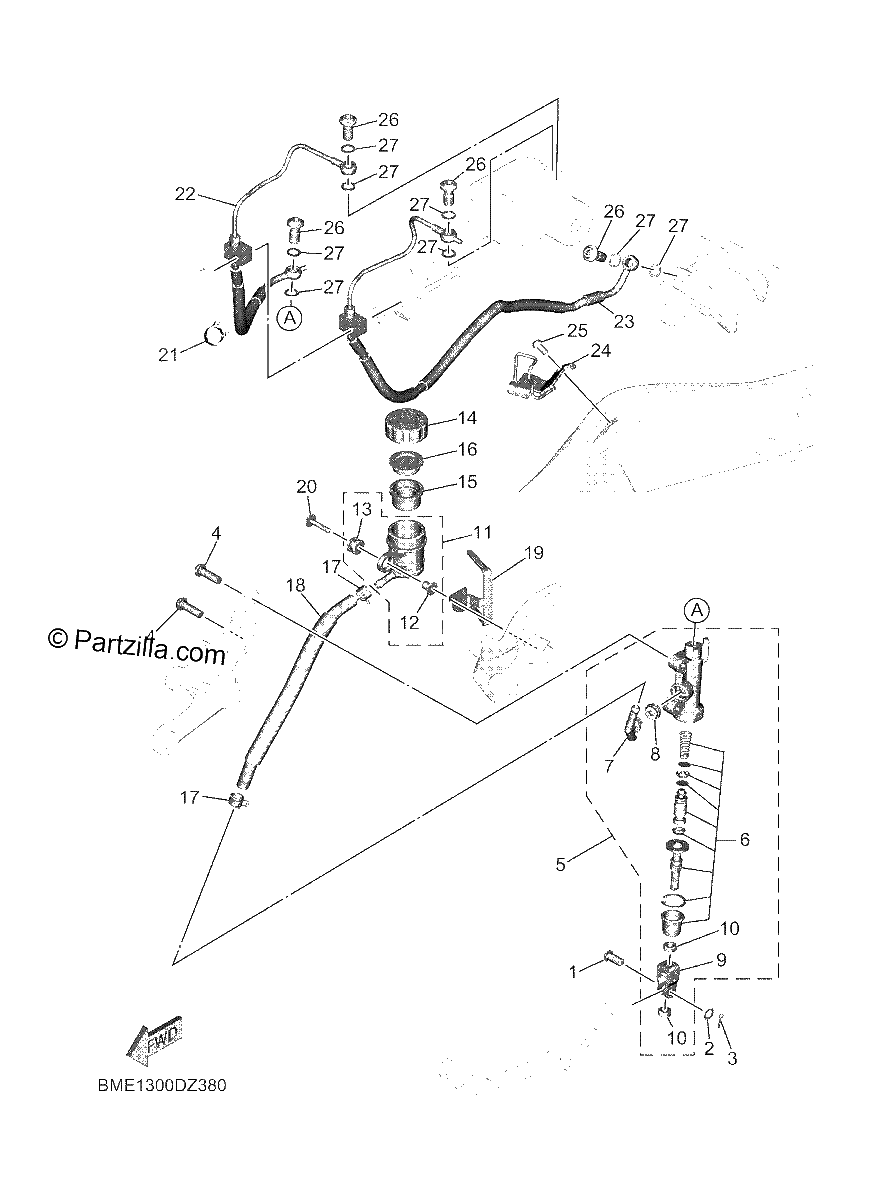 Diagrama de REAR MASTER CYLINDER