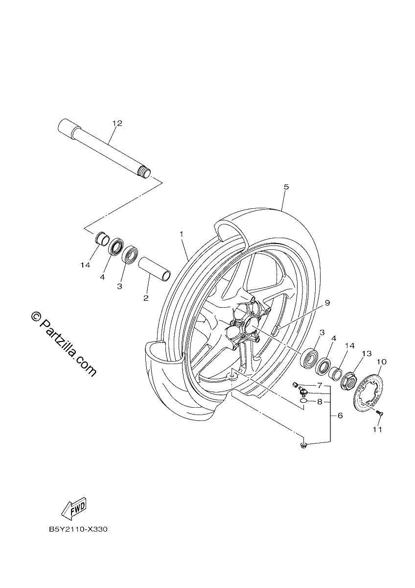 Diagrama de FRONT WHEEL