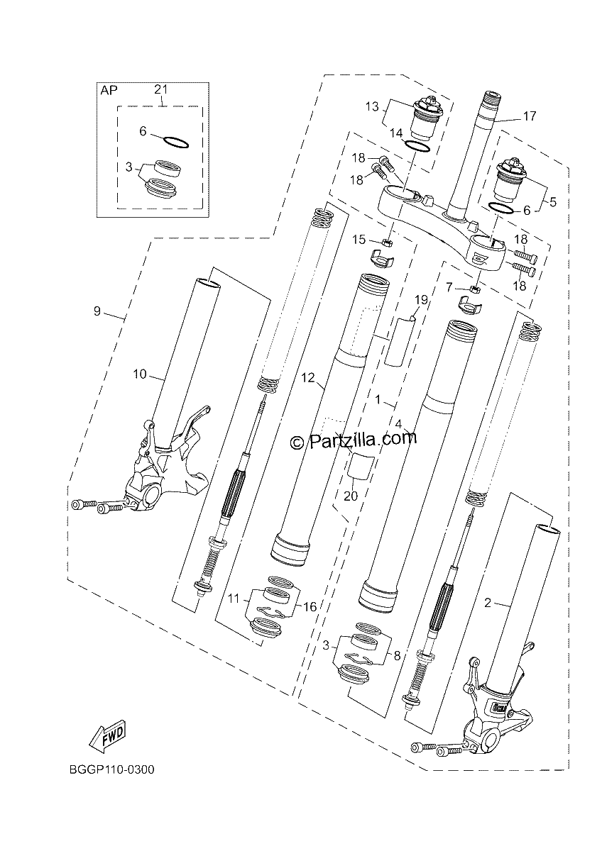 Diagrama de FRONT FORK