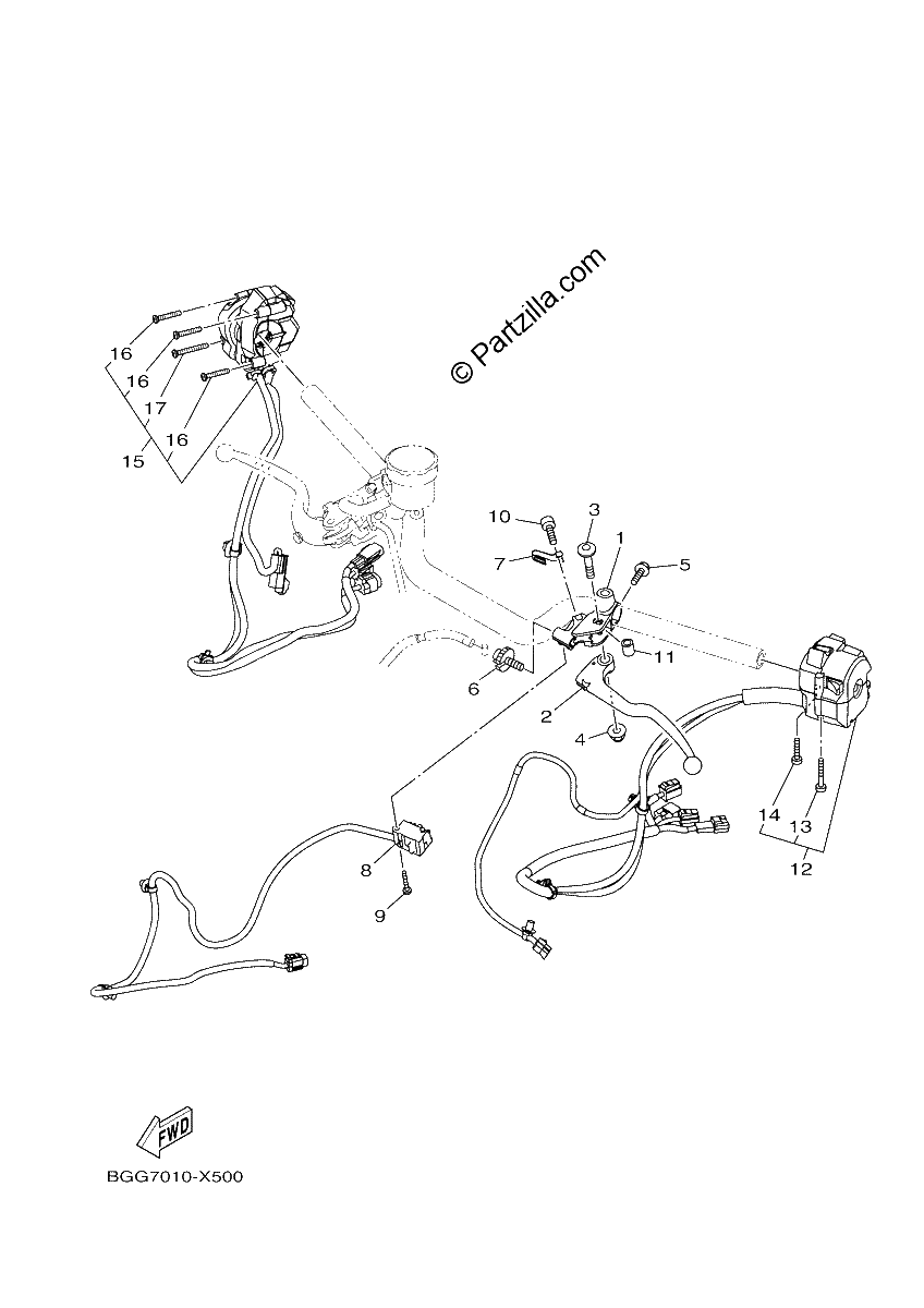 Diagrama de HANDLE SWITCH LEVER