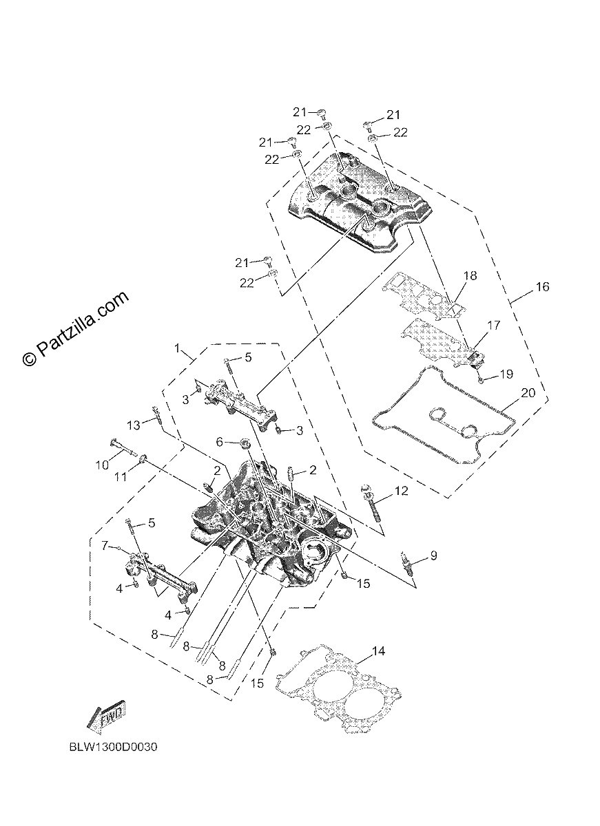 Diagrama de CYLINDER HEAD