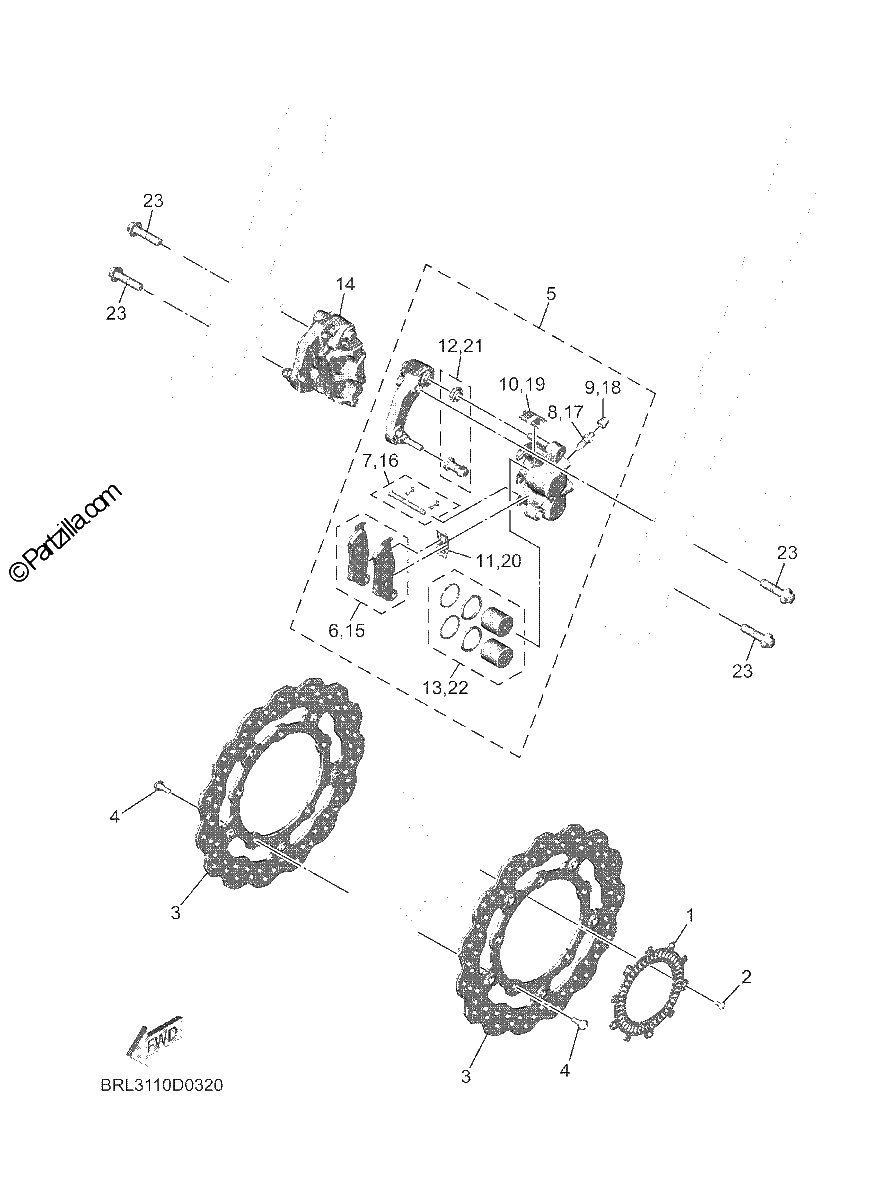 Diagrama de FRONT BRAKE CALIPER