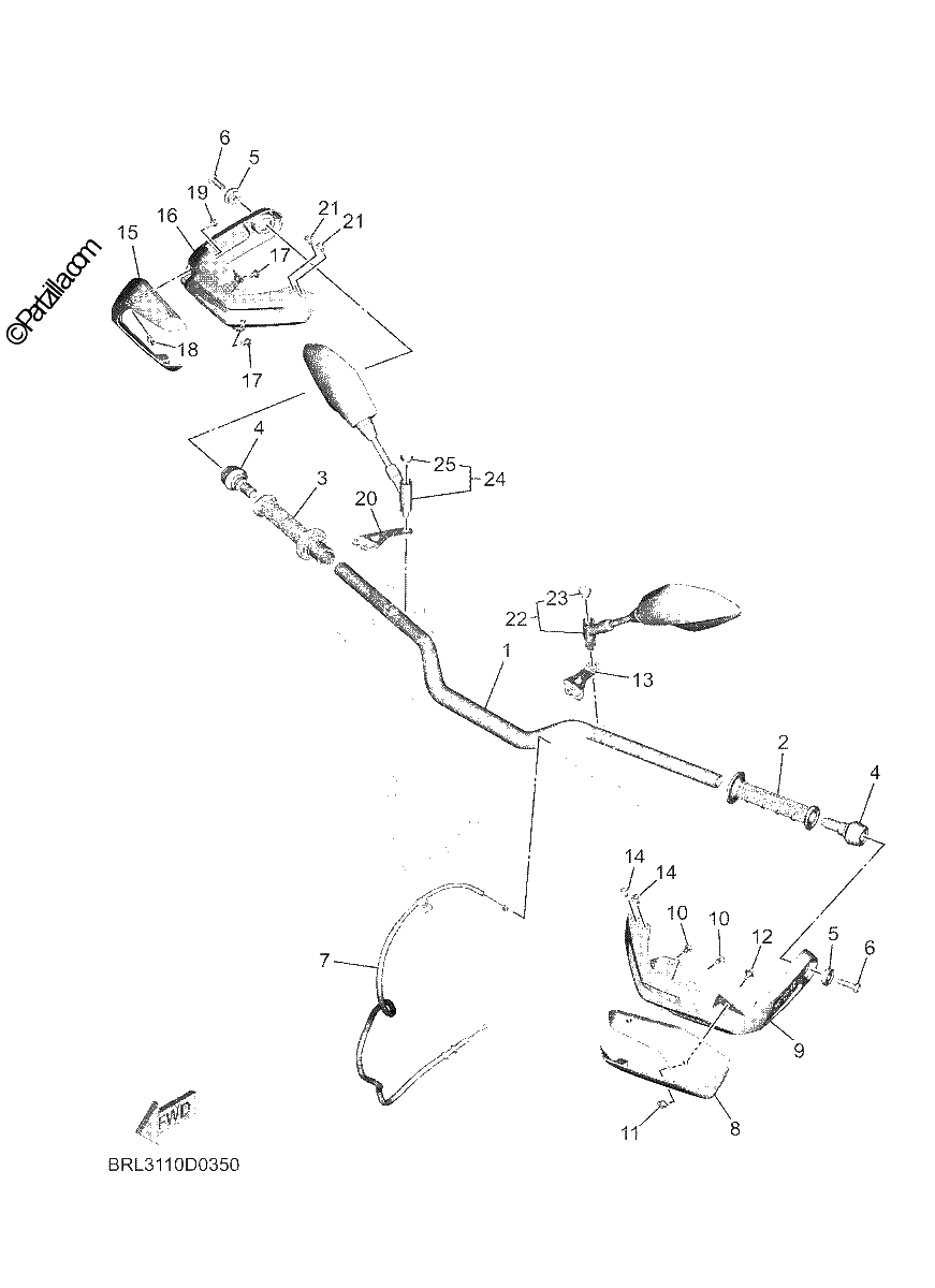 Diagrama de STEERING HANDLE CABLE