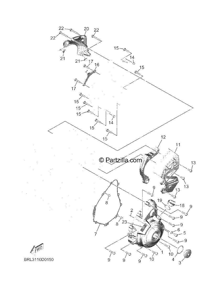 Diagrama de CRANKCASE COVER 1