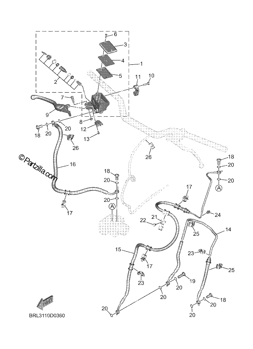 Diagrama de FRONT MASTER CYLINDER