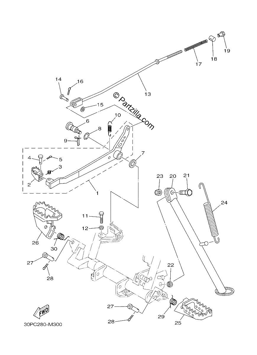 Diagrama de STAND FOOTREST