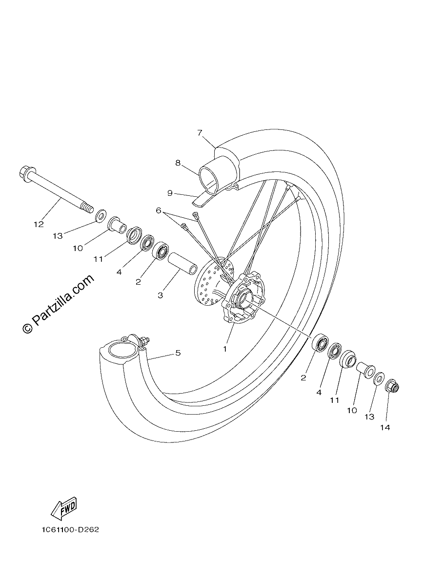 Diagrama de FRONT WHEEL