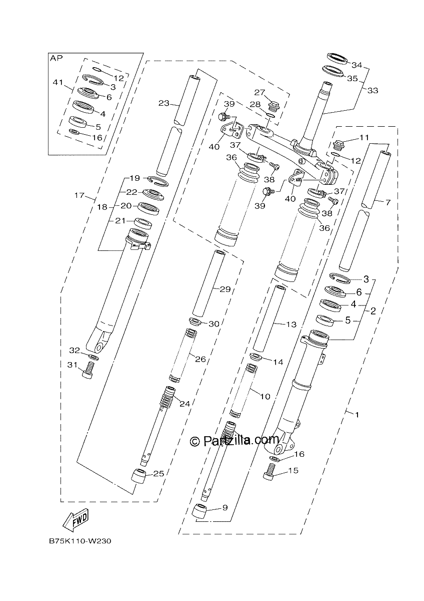 Diagrama de FRONT FORK