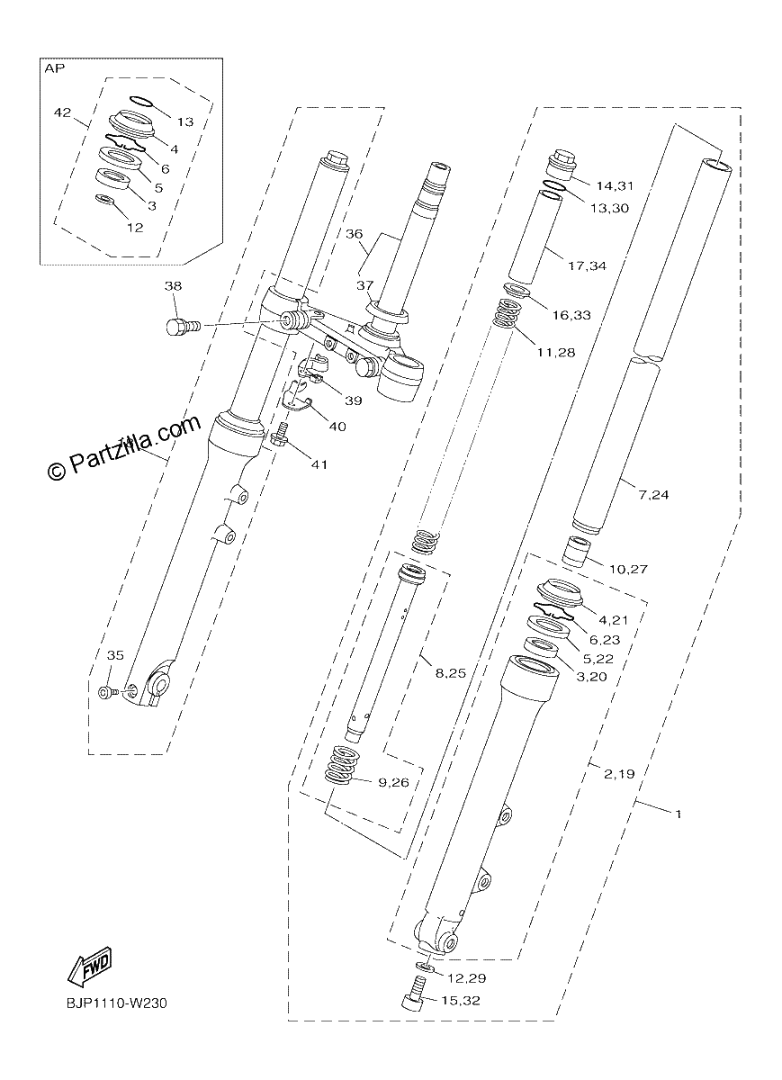 Diagrama de FRONT FORK