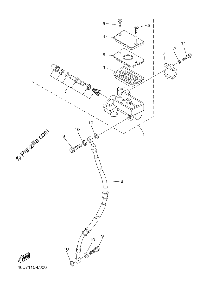 Diagrama de FRONT MASTER CYLINDER