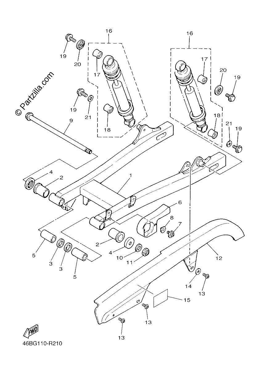 Diagrama de REAR ARM SUSPENSION