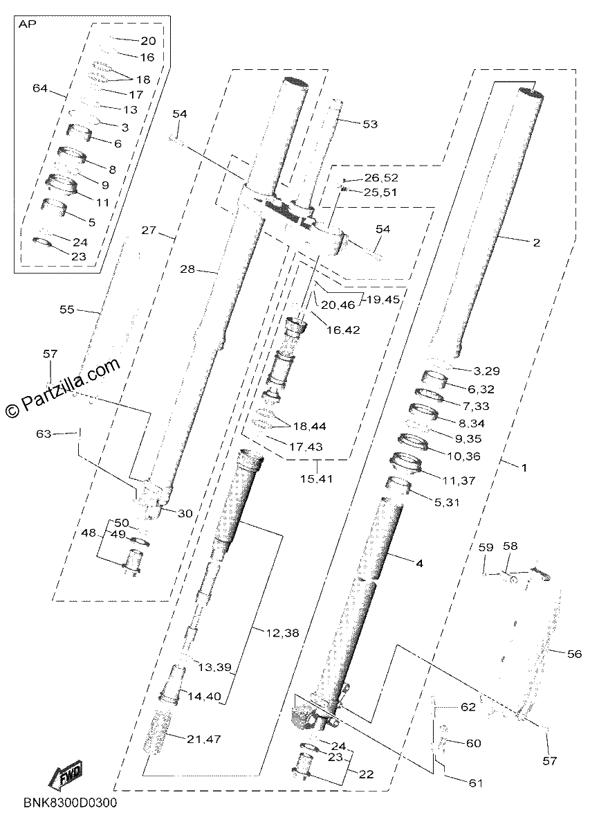 Diagrama de FRONT FORK