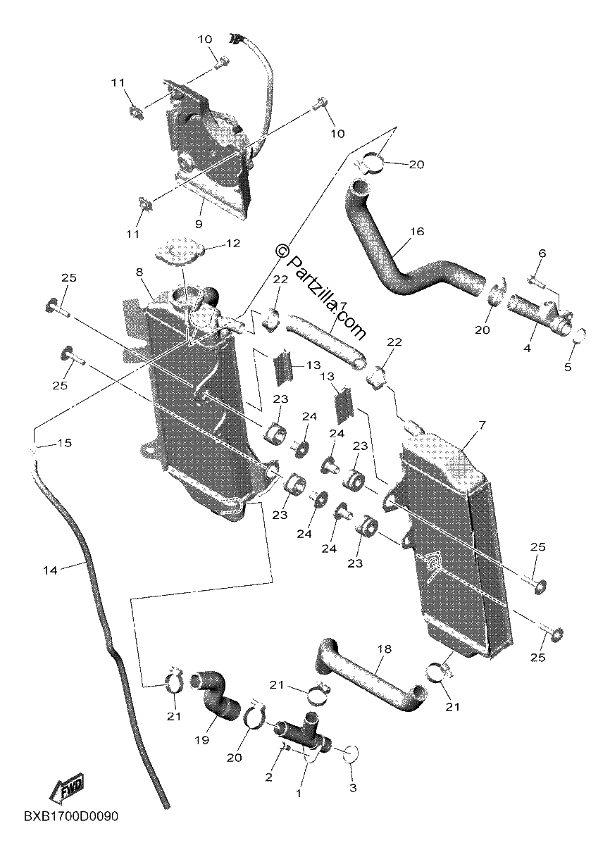 Diagrama de RADIATOR HOSE