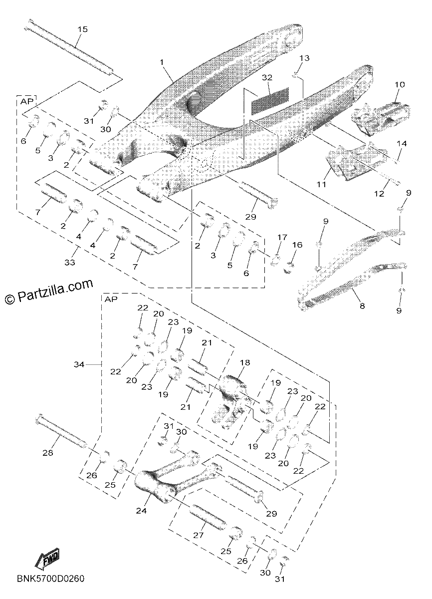Diagrama de REAR ARM