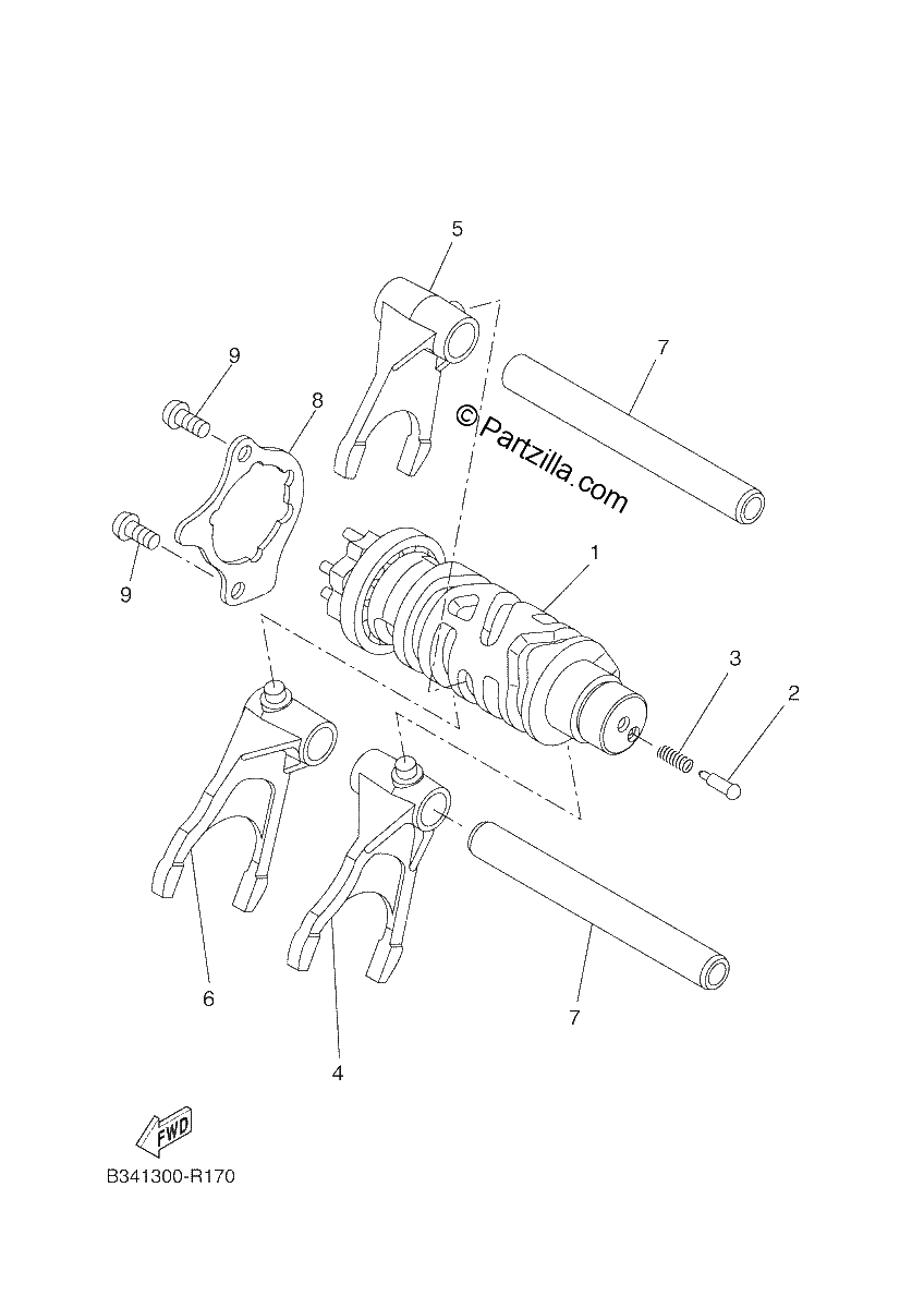 Diagrama de SHIFT CAM FORK