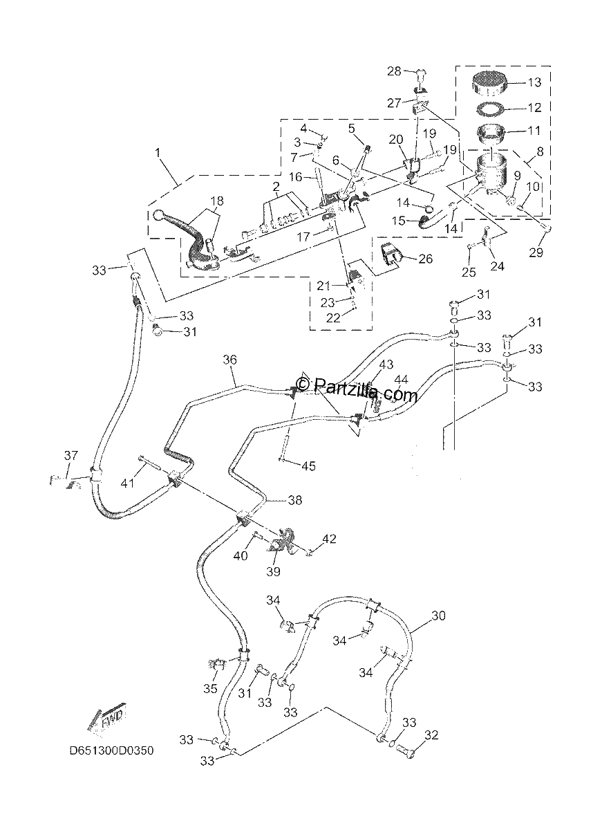 Diagrama de FRONT MASTER CYLINDER