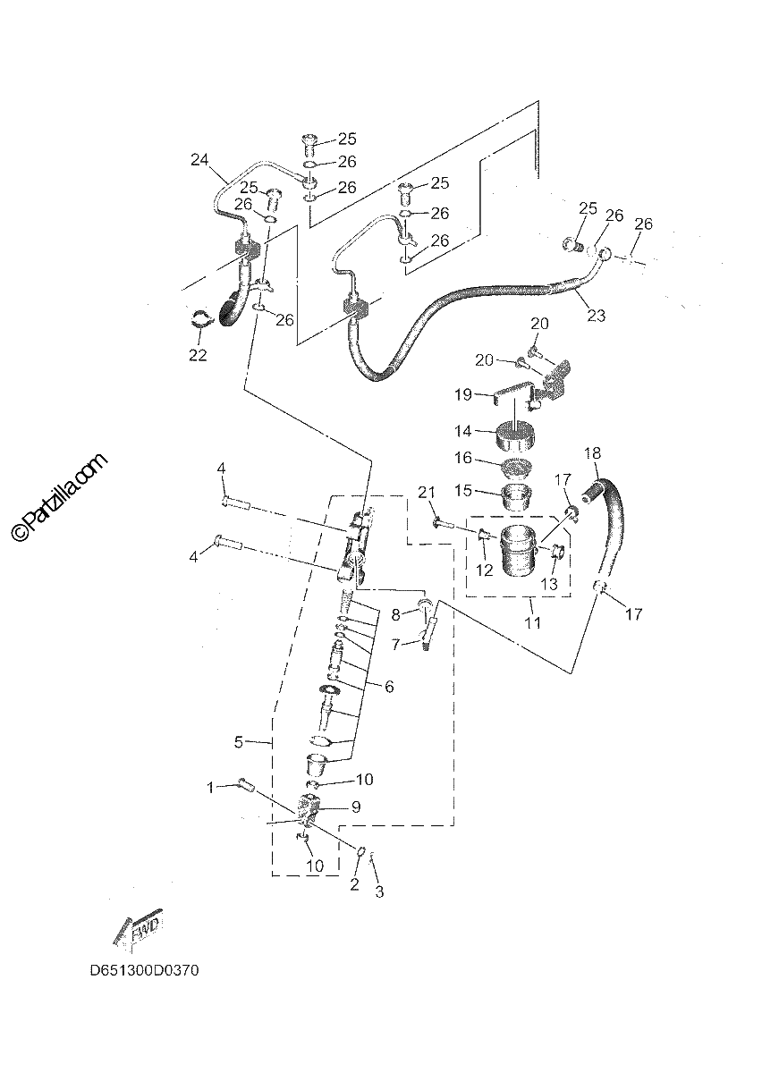 Diagrama de REAR MASTER CYLINDER