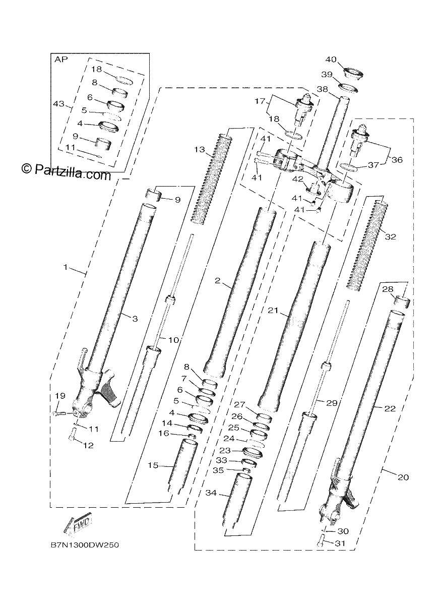 Diagrama de FRONT FORK